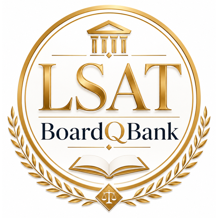 LSAT BoardQBank gold monogram